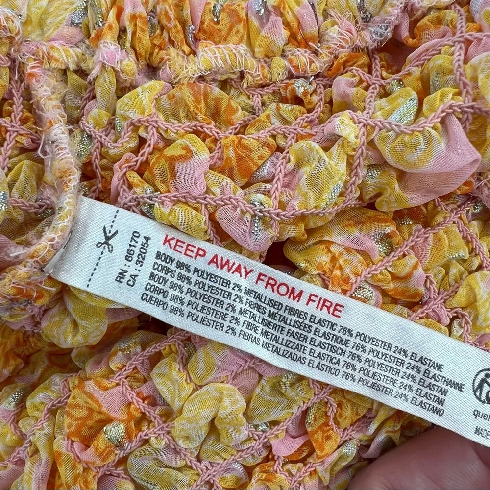 Free People Scrunch It Up Shorts sunset punch sz L - Picture 5 of 6